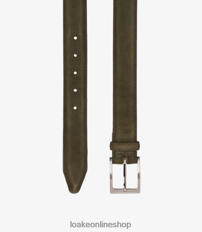 Loake William Belt 4V044218 Accessories Green Suede