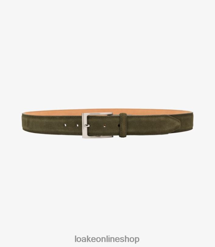 Loake William Belt 4V044218 Accessories Green Suede