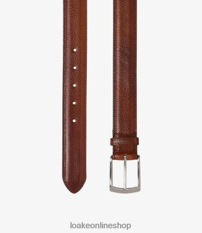 Loake Henry Belt 4V044207 Accessories Mahogany Grain