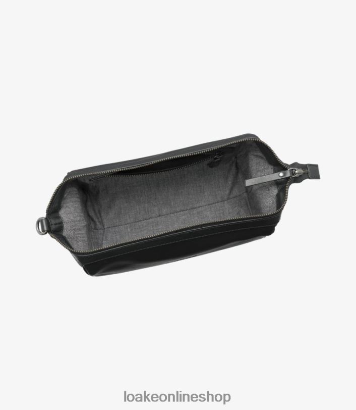 Loake Thames Wash Bag 4V044228 Leather Black