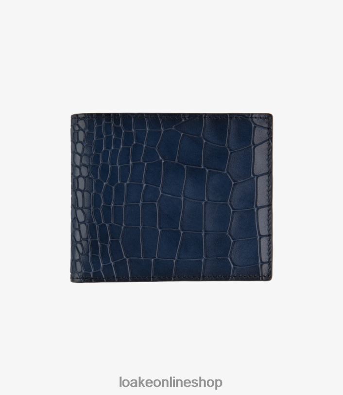 Loake Lombard Wallet 4V044232 Leather Navy