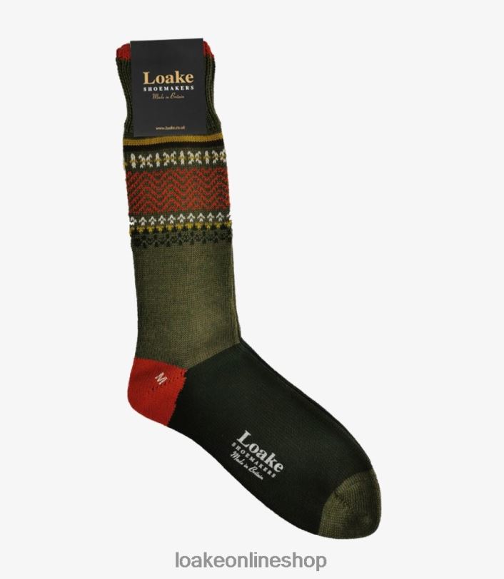 Loake Arran Socks 4V044244 Accessories Olive