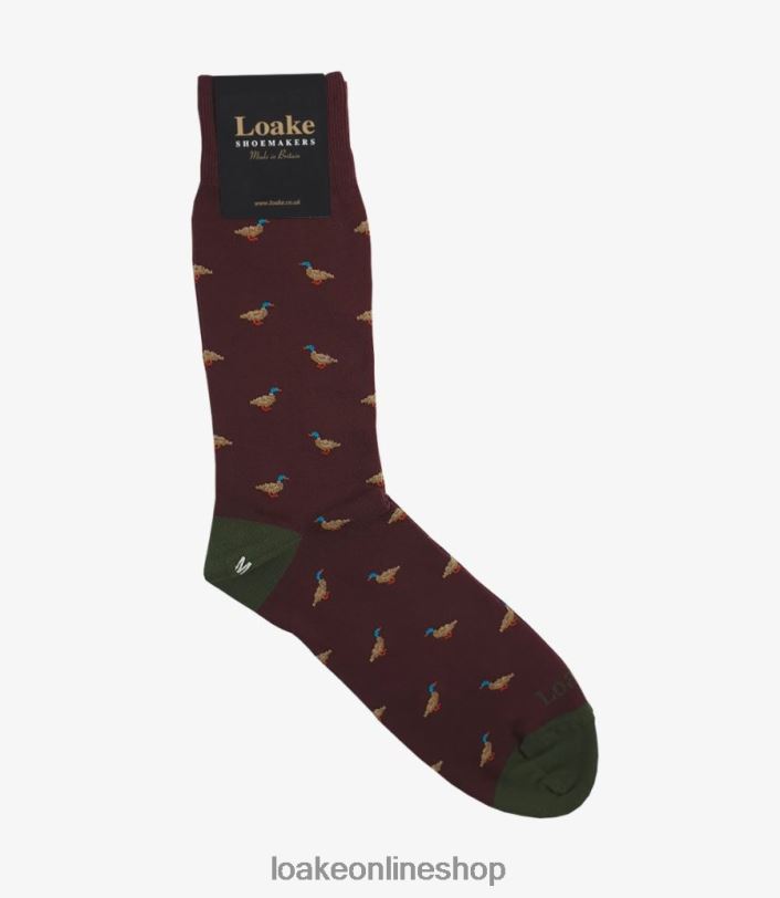 Loake Duck Socks 4V044258 Accessories Burgundy