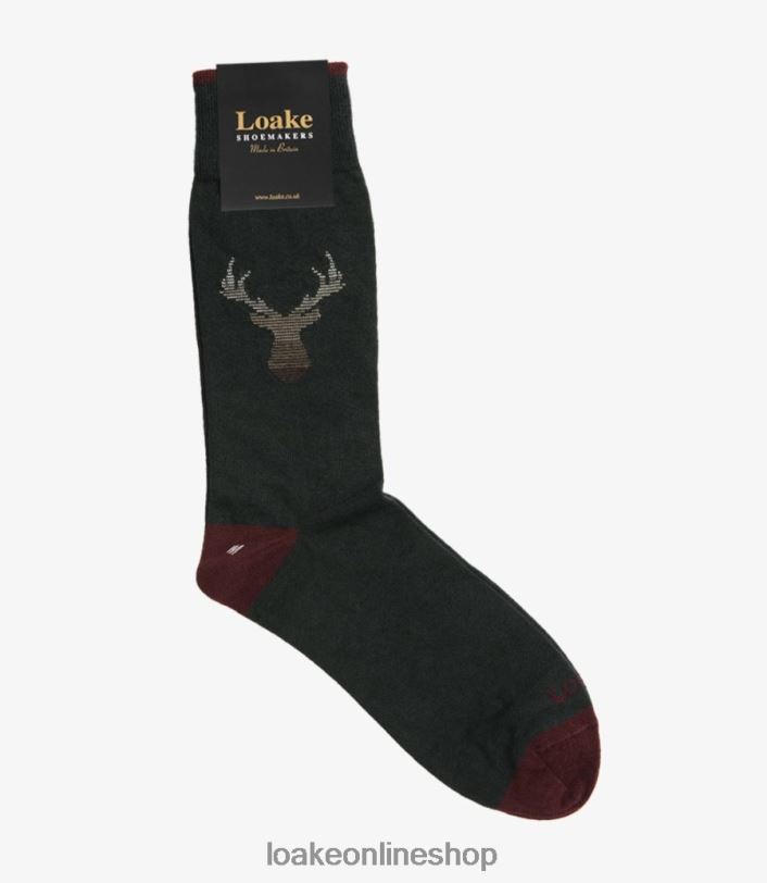 Loake Stag Socks 4V044250 Accessories Green