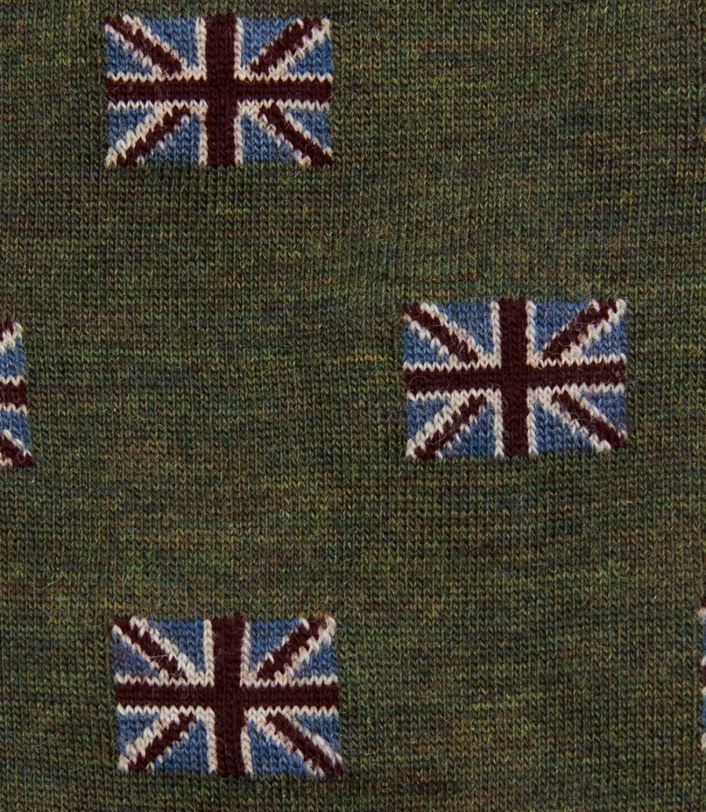 Loake Union Jack Socks 4V044248 Accessories Olive