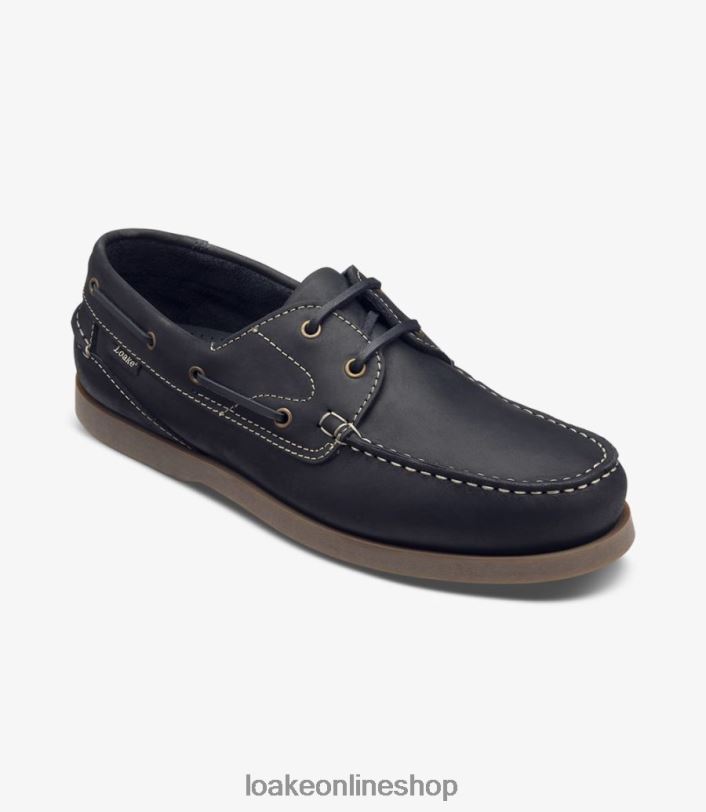 Loake Lymington 4V04475 Boat Shoes Navy Nubuck