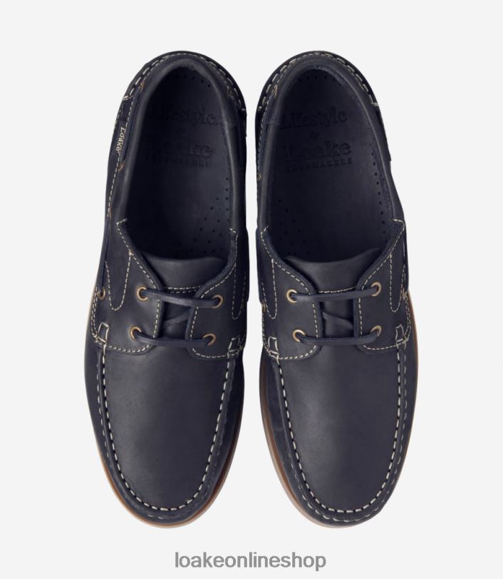 Loake Lymington 4V04475 Boat Shoes Navy Nubuck