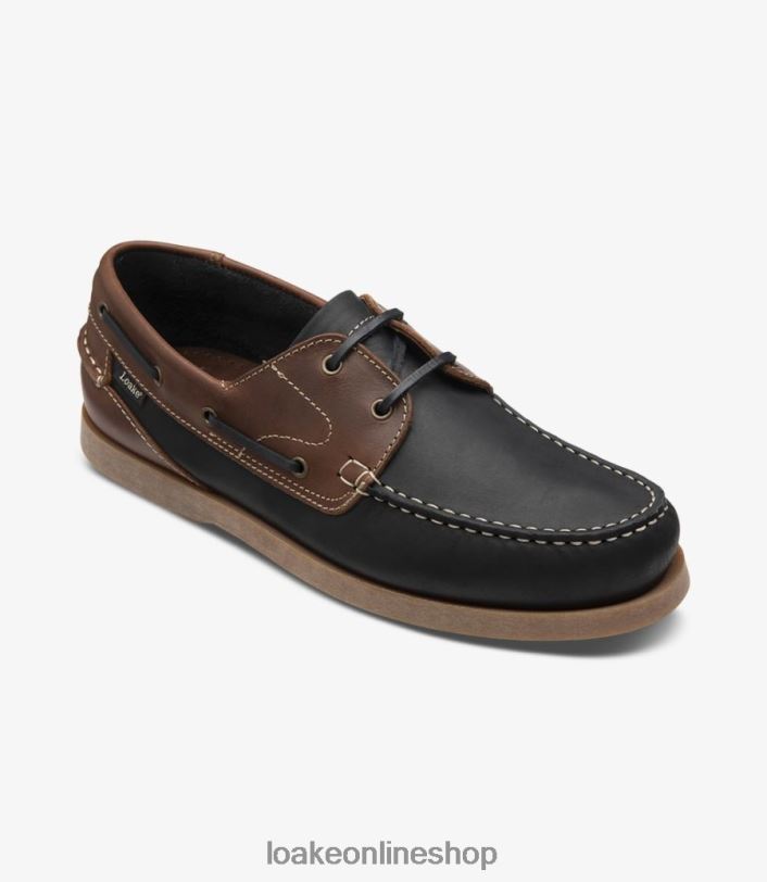 Loake Lymington 4V04476 Boat Shoes Navy Brown Nubuck