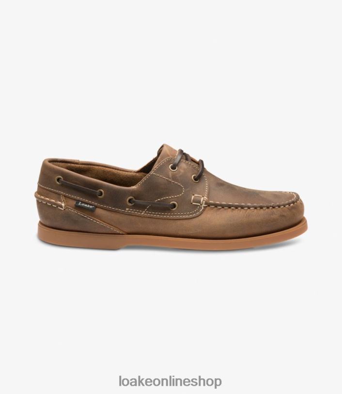 Loake Lymington 4V04479 Boat Shoes Brown Oiled Nubuck