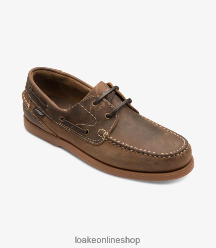 Loake Lymington 4V04479 Boat Shoes Brown Oiled Nubuck