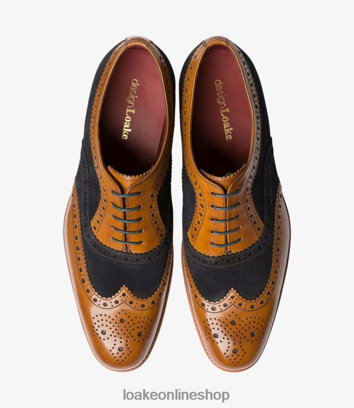 Loake Thompson 4V04421 Brogues Navy Suede