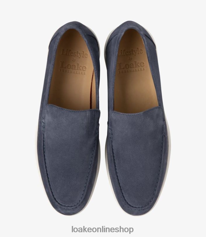 Loake Tuscany 4V04470 Loafers Light Blue Suede