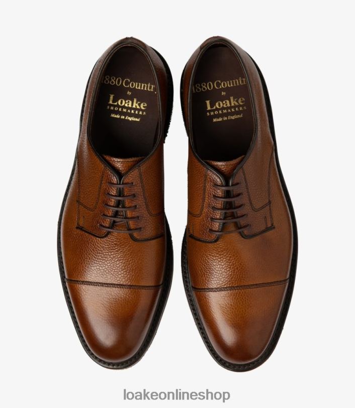 Loake Ampleforth 4V044147 Plain Ties Chestnut Brown Grain