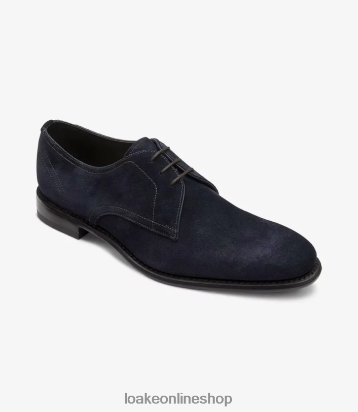 Loake Atherton 4V044160 Plain Ties Navy Suede