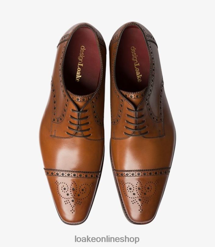 Loake Foley 4V044177 Semi Brogues Cedar