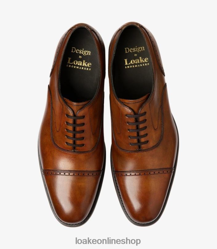 Loake Hughes 4V044174 Semi Brogues Chestnut Brown