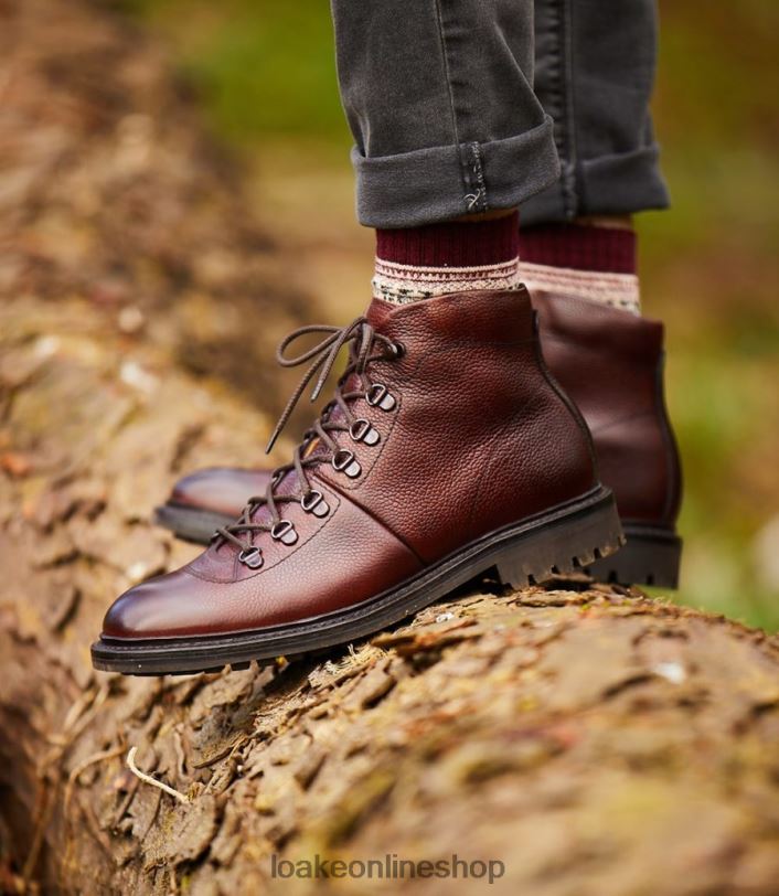 Loake Hiker 4V044137 Boots Oxblood Grain