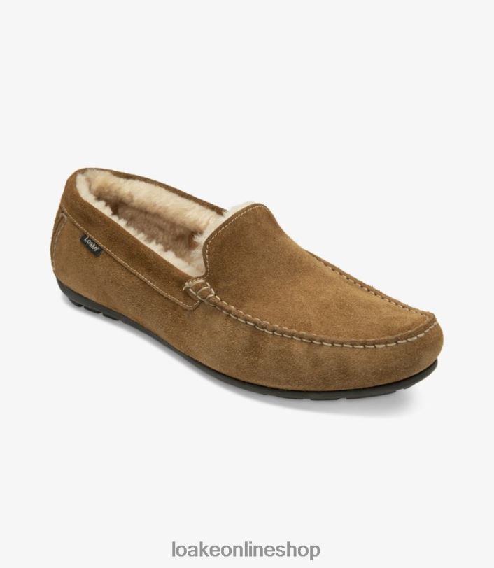 Loake Guards Slippers 4V044203 Shoes Tan Suede